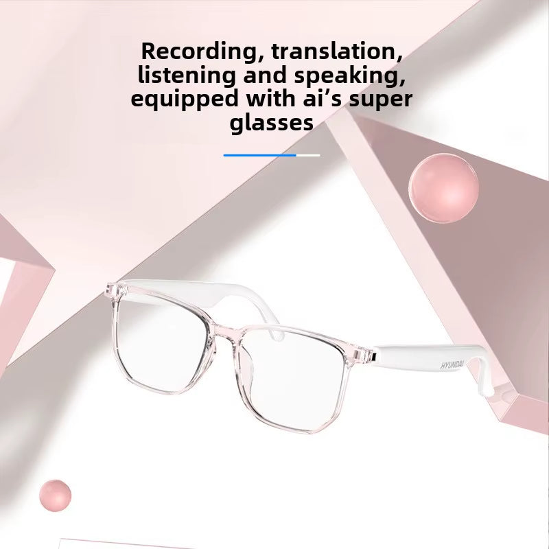 2025 Smart AI Translation Glasses 100+ Multi-Language Real-Time Interpretation Smart Glasses Listening Songs Answering